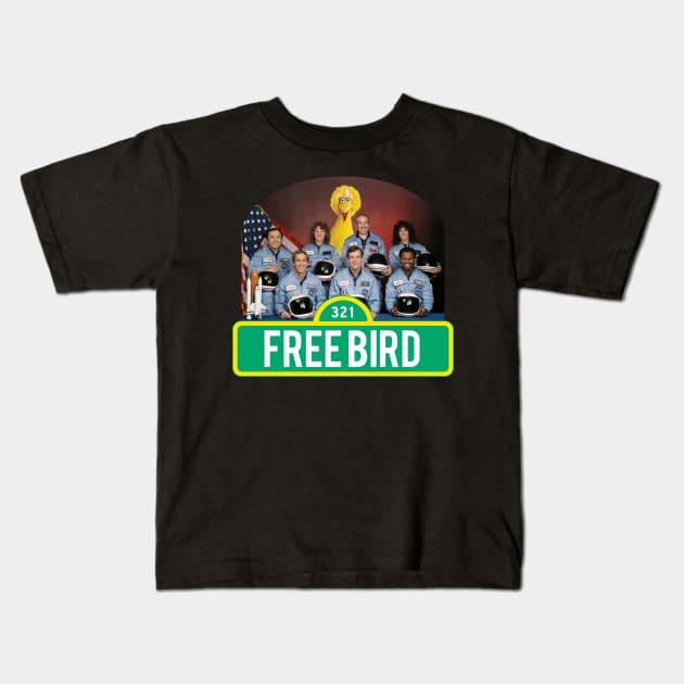 Free Bird Kids T-Shirt by wiredshutpodcast